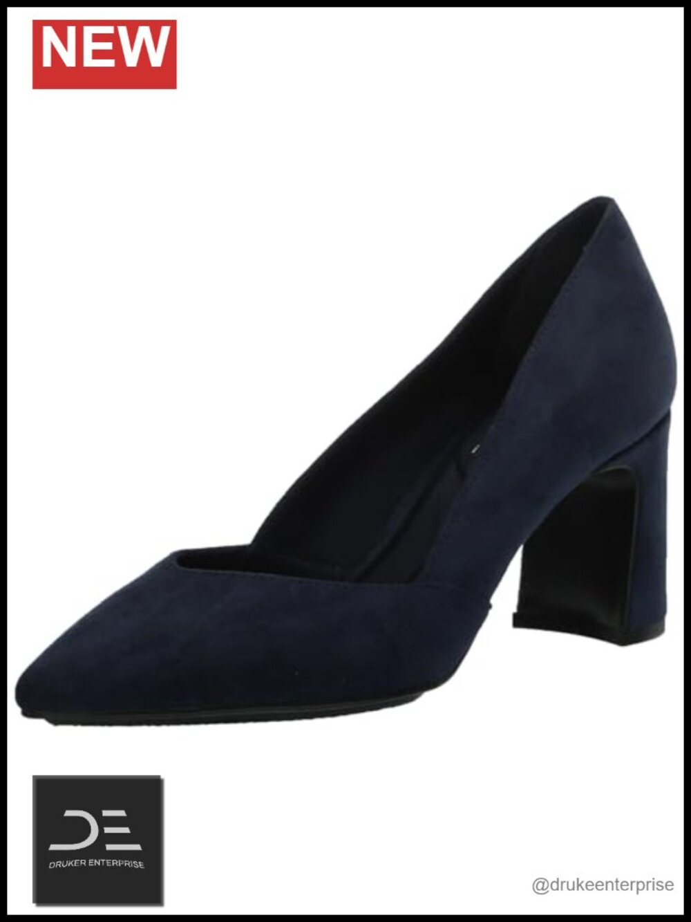Suede Block Heel Pumps Slip On Comfort Wedding Evening Shoes